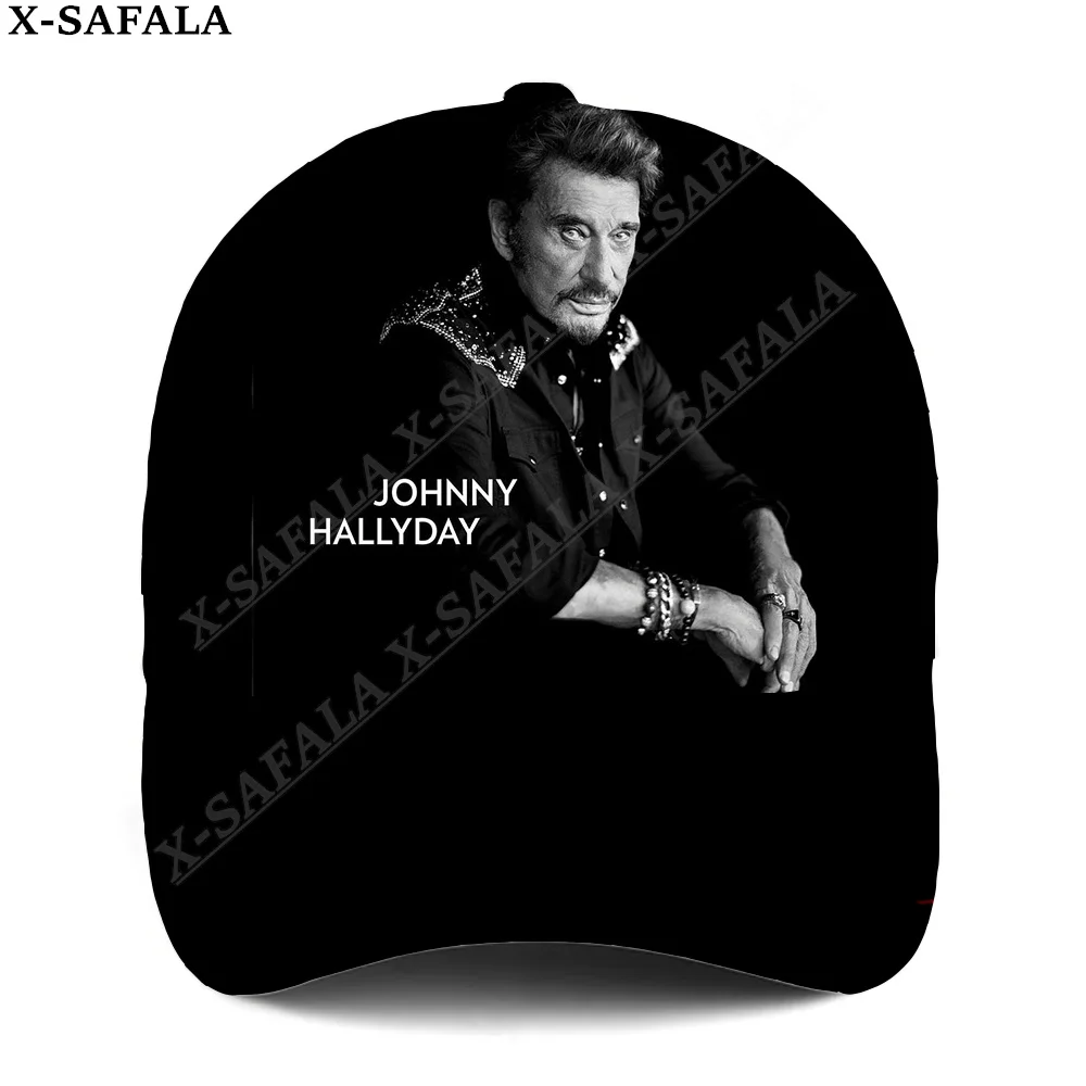 Johnny Hallyday Baseball Cap 3D Printed Snapback Hat Men Women Adult Sports Headwear Outdoor Sports Sun Visor-5