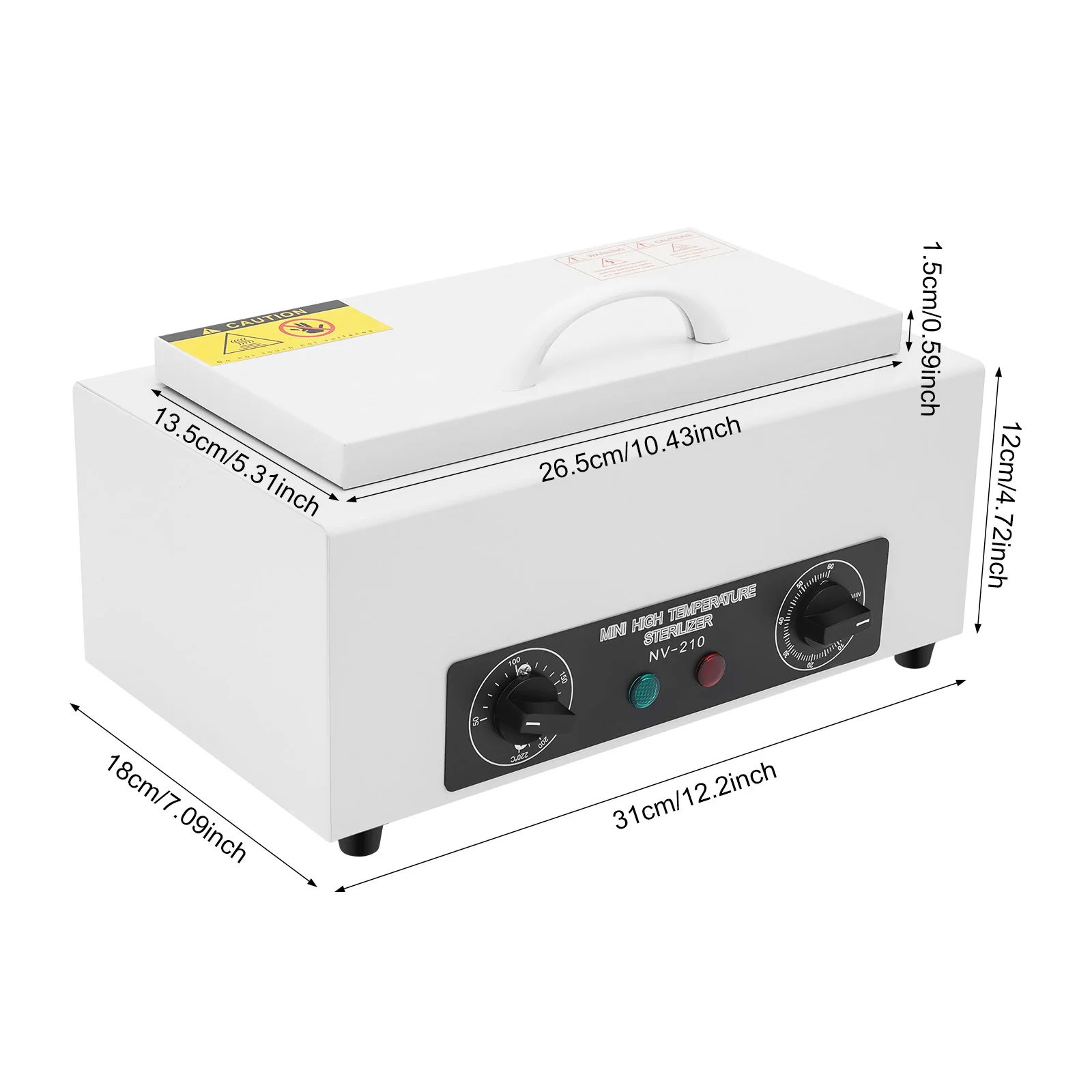 Wärmeschrank-Autoklav, heißes Trocken-Hochtemperaturwerkzeug, 210 Desinfektionsschrank, 110 V, US-Standard, zum Desinfizieren von Nägeln, Make-up