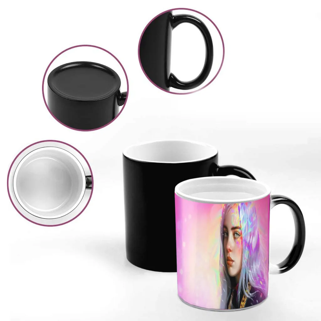 Famous Singer B-Billie Singer Color Changing Cup Mug Magic Heat Sensitive Coffee Mugs Tea Cups Surprised Gift