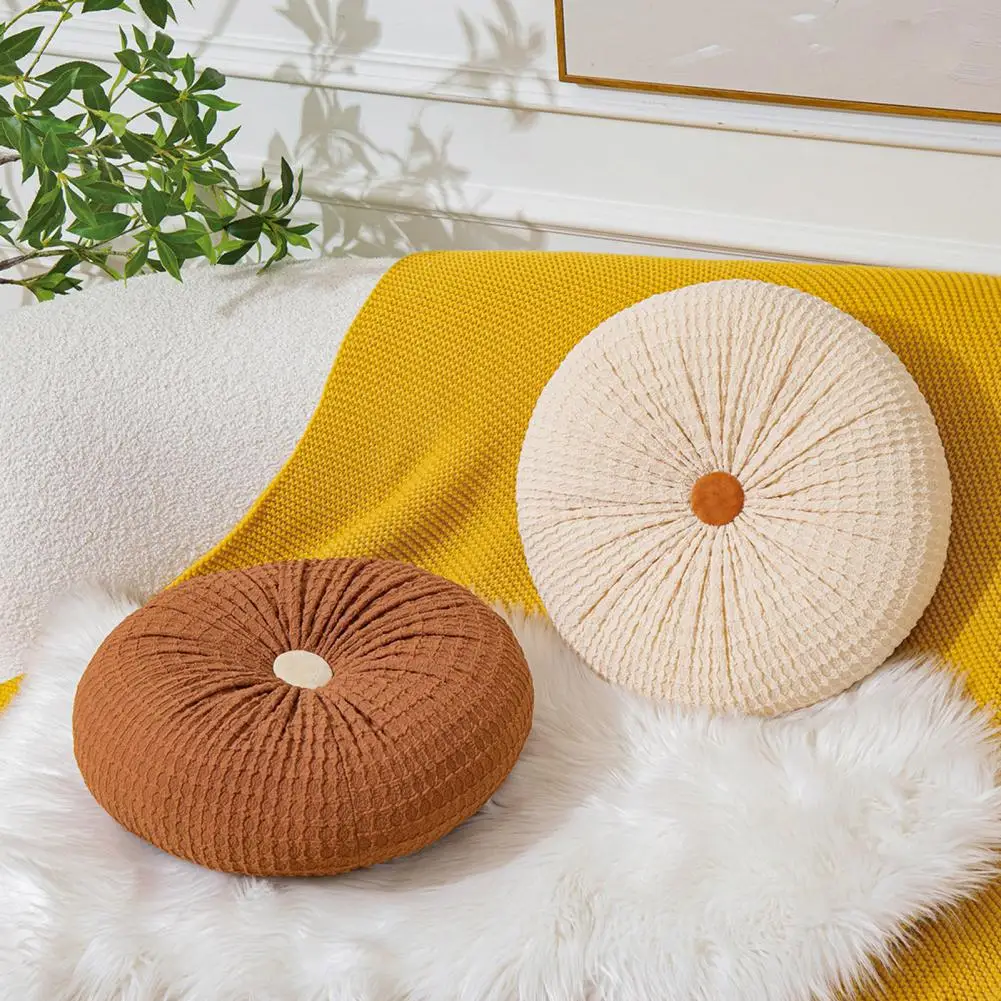 Round Decorative Throw Pillows Round Bay Window Cushion Futon European Style Throw Pillows Light Luxury Solid Colour Round