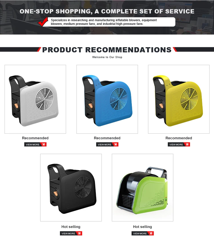 Compact portable mini air mover for carpet drying and water damage repair