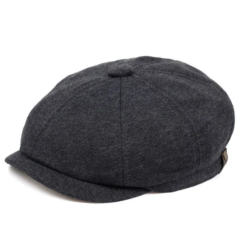 Sombrero octogonal Retro para hombre y mujer, gorro de vendedor de periódicos británico que combina con todo, boina parasol para salida, sombrero de