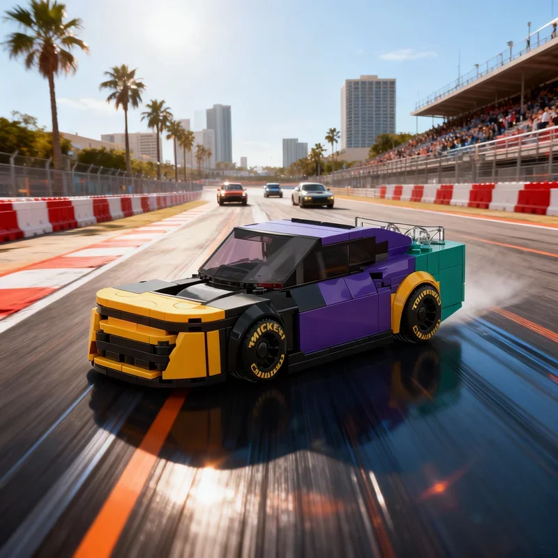 

335pcs MOC City Champions NASCAR Next Gen Chevroleteed Camarosn Model Building Blocks Architecture Toys Festival Gift Brick