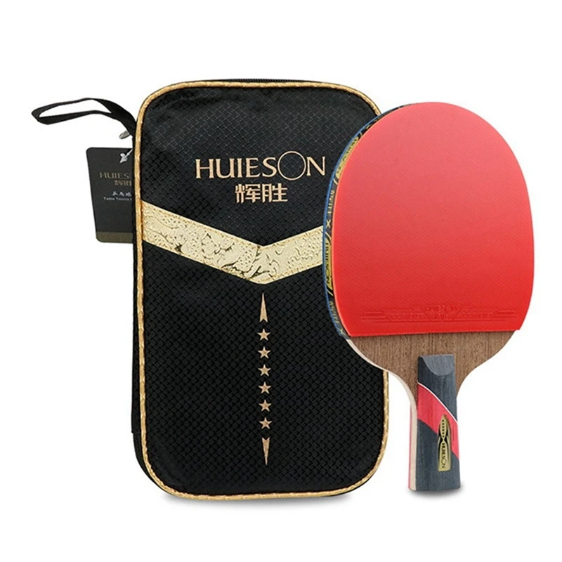 Huieson Super Powerful Ping Pong Racket Bat,6 Star Table Tennis Racket Sticky Pimples