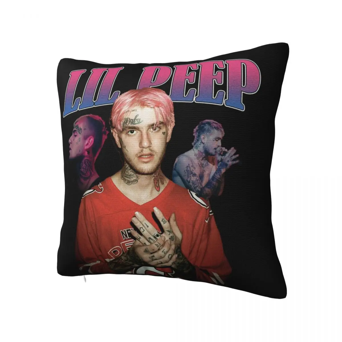 Lil Peep Pillowcase Soft Polyester Cushion Cover Decorative Throw Pillow Case Cover Chair Square 45*45cm