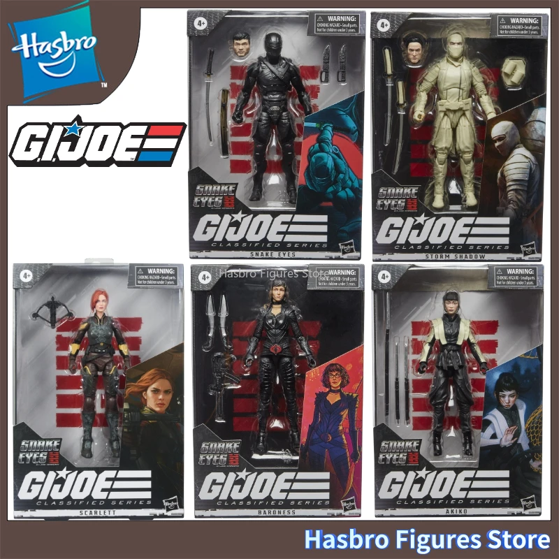 In Stock Hasbro G.I.JOE Classified Series Snake Eyes Origins AKIKO STORM-SHADOW BARONESS SCARLETT Action Figure Model Toy Gift