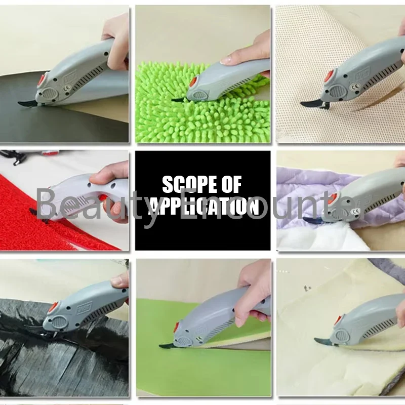 Electric Scissors Miniature Handheld Automatic Clothing Curtain Paper Leather Cutting Machine Charging/plugging in Power Tools