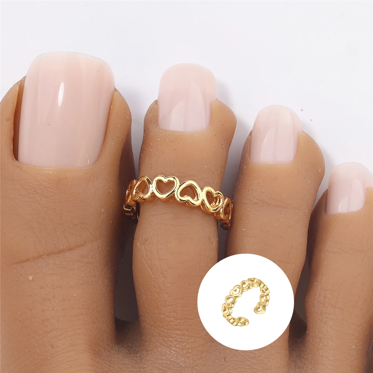 Women's Hot Summer Beach Style Gold Silver Color Foot Ring Chain Love Fashion Trend Gift Daily Wear Girl Jewelry