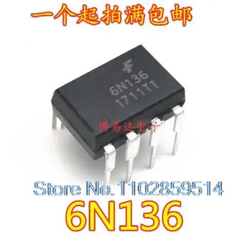 20PCS/LOT 6N136 A6N136  DIP-8