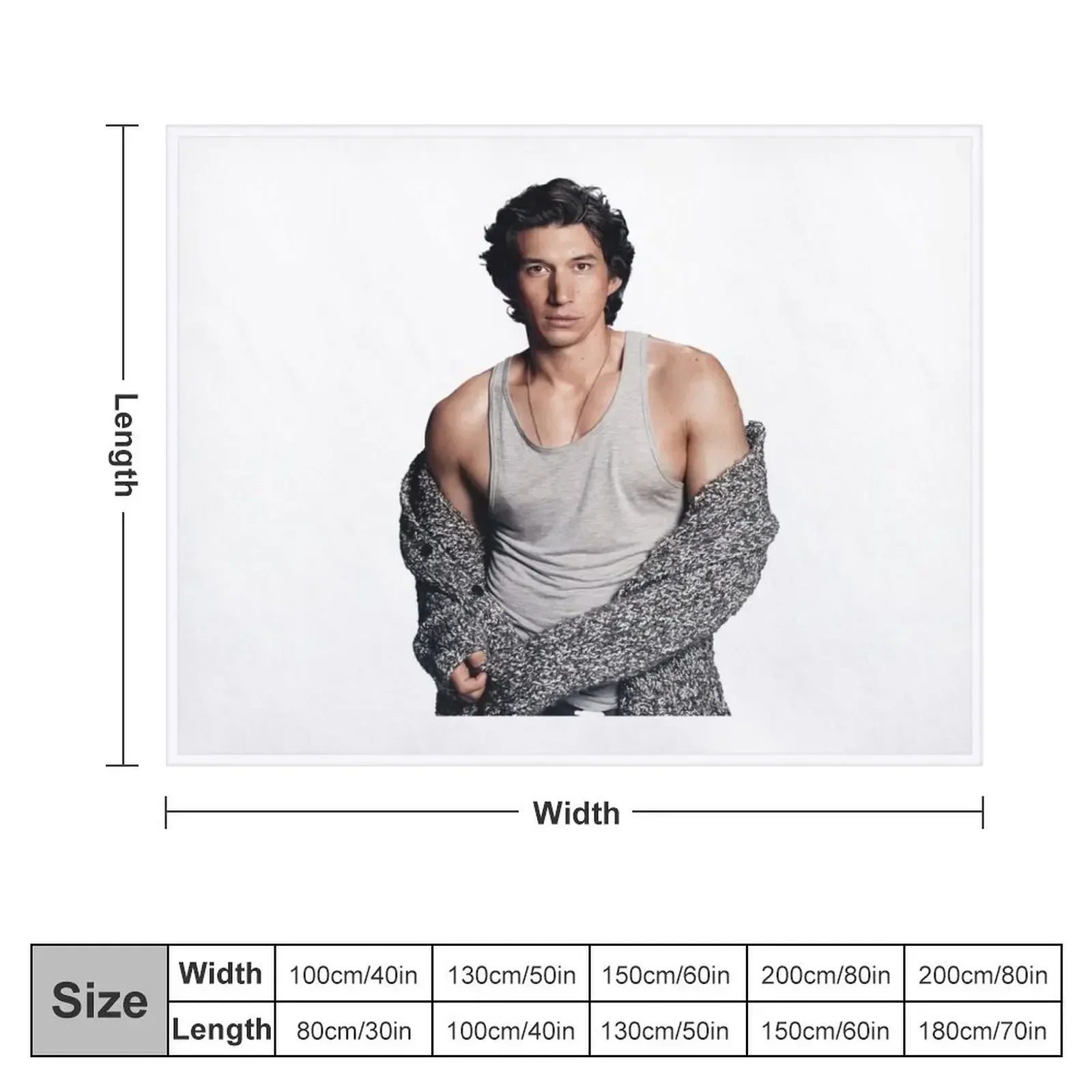 Adam Driver Throw Blanket Softest For Baby Soft Beds cosplay anime Blankets