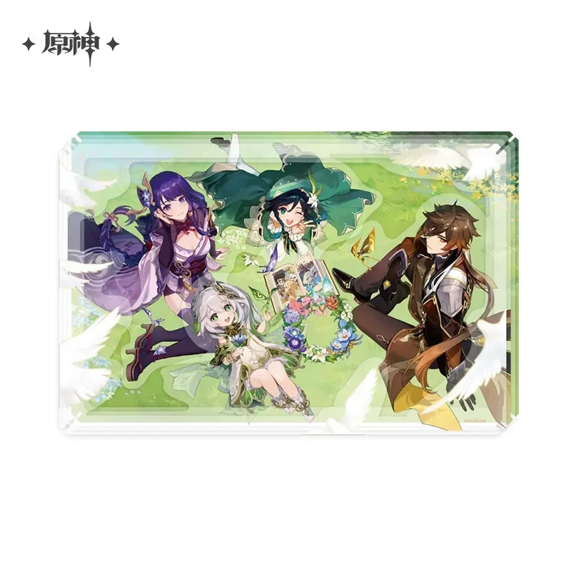 

Pre Sale Game Genshin Impact 2nd Anniversary Acrylic Collection Painting ZhongLi Illustration Cosplay Accessories Anime