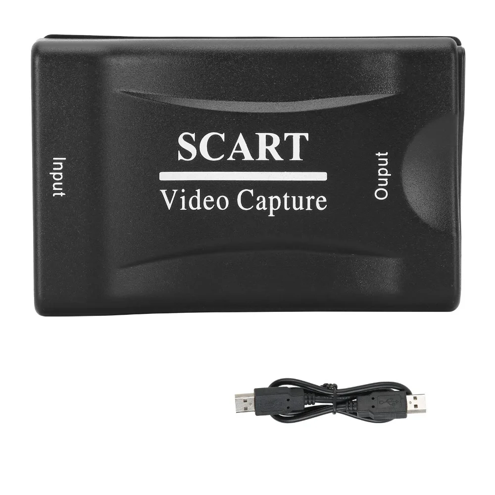 Professional USB2.0 SCART Capture Card with 3.5 Editing Software Support MPEG4/AVI Formats Game Video Capture Card