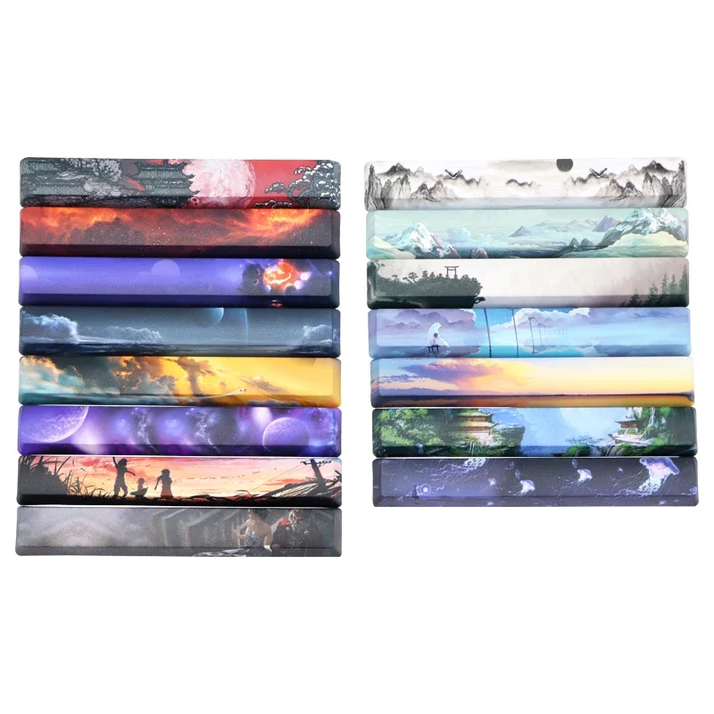 1pc PBT Dye Subbed Spacebar Key Cap For MX Switch Mechanical Keyboard OEM Profile 6.25U 6.25X DIY Space Bar Keycap