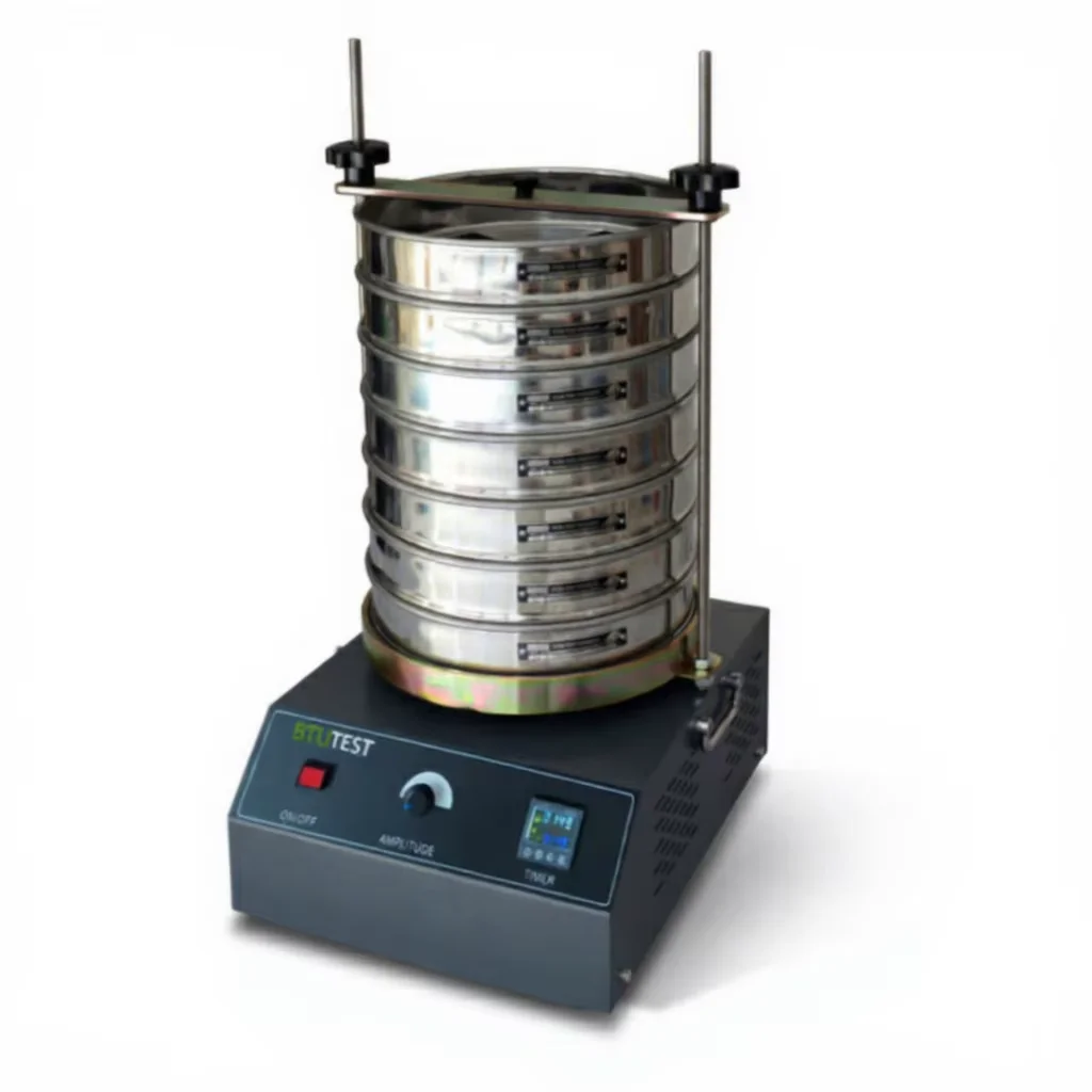 Btutest 1-Year Warranty Touchscreen Control Timer Function IP54 Protection Motor-Operated Rotary Sieve Shaker Testing Equipment