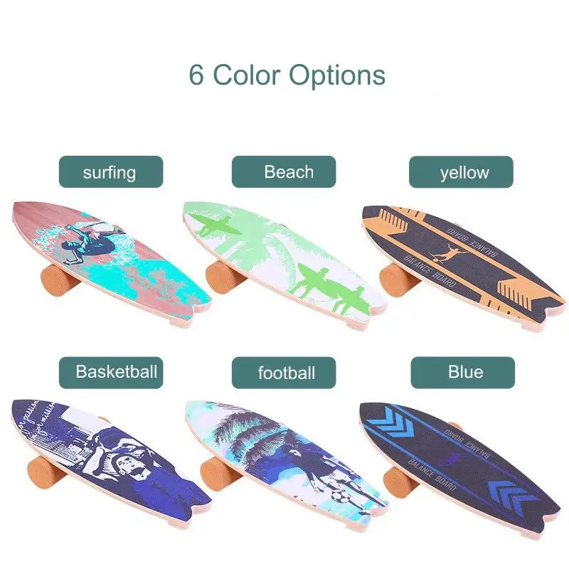 Hot Wooden Surf Balance Indoor Board Cork Roller Balance Board Wood