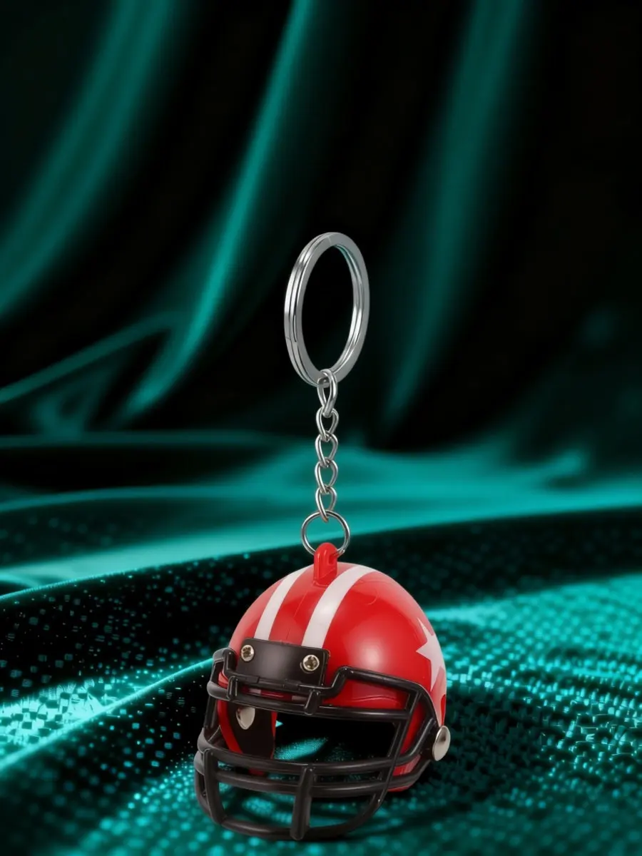 Exquisite Football Keychain Plastic Rust Resistant Fine Craftsmanship Bag Keychain Sports Key Ring Pendant