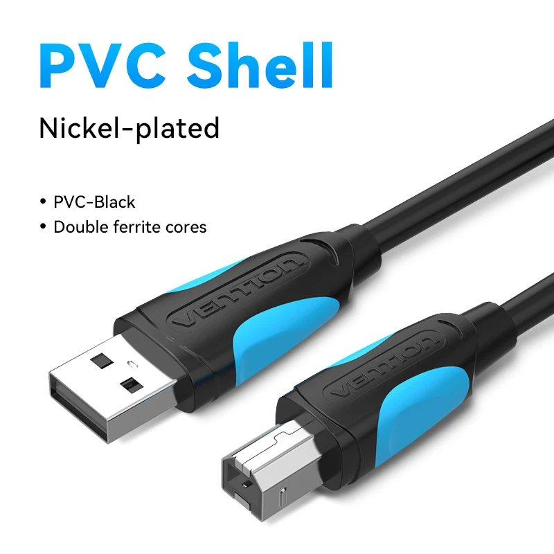 Vention USB-Druckerkabel USB 2.0 Typ A Stecker auf B Stecker Sync Datenscanner Druckerkabel für ZJiang HP Canon Epson USB-Drucker