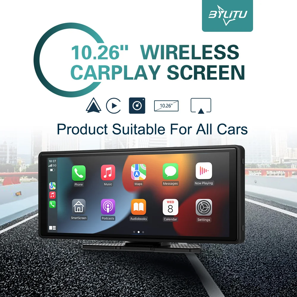 

Wireless Android Auto Universal 10.26 Inch Screen Car Radio Multimedia Wifi Video Player Wireless Carplay Screen