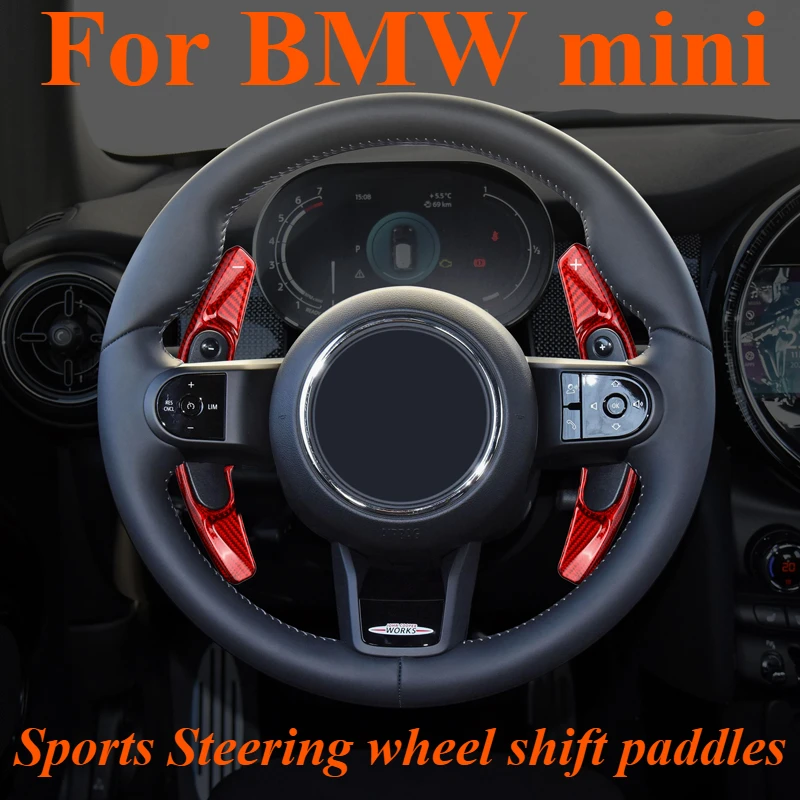 

For BMW MINI Cooper S JCW F54 F55 F56 F60 Car Steering wheel pick carbon fiber Forged grain