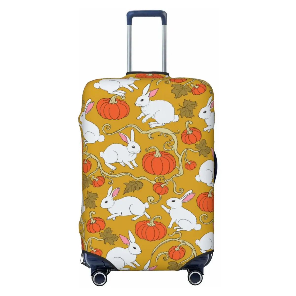 

Пользовательский чехол для багажа с милым кроликом и тыквой, модный защитный чехол для чемодана, костюм для 18-32 дюймов
