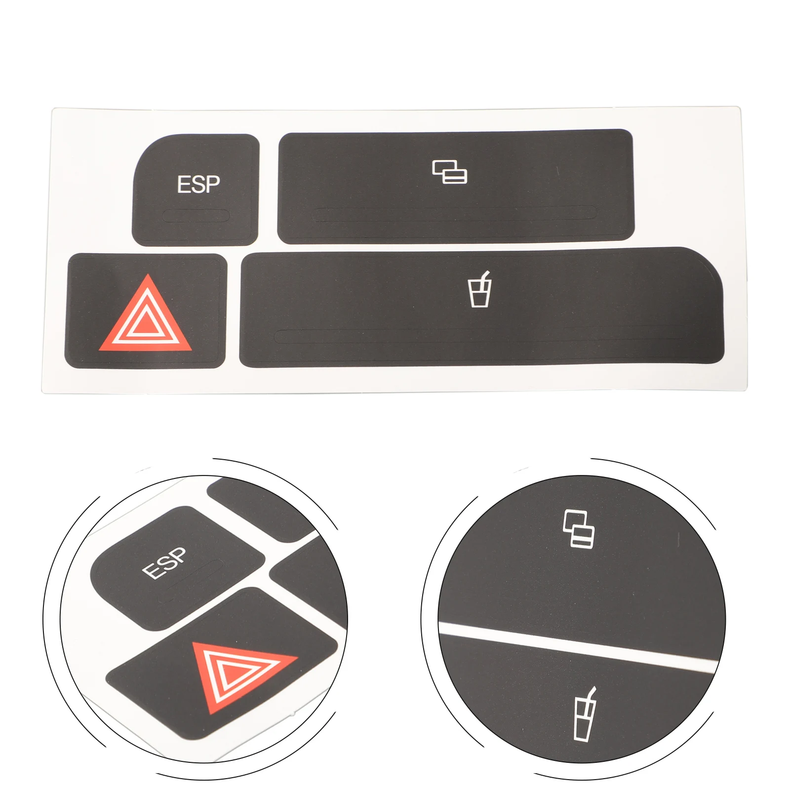 Sticker Button Repair Decal Automotive Light Left Refinement Reflected Sophisticated Spacious Switch Versatile Worn