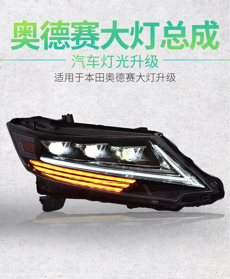 

2pcs car bupmer head light for Honda Odyssey headlight 2015~2021y car accessories ALL IN LED fog for Odyssey headlamp