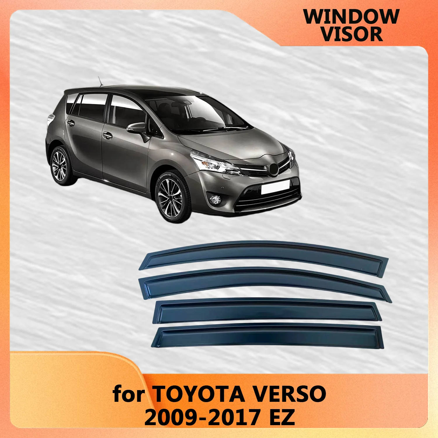 

Window Visor for TOYOTA VERSO 2009 2010 2011 2012 2013 2014 2015 2016 2017 EZ Weathershied Door Visor Wind Sun Rain Guards Side