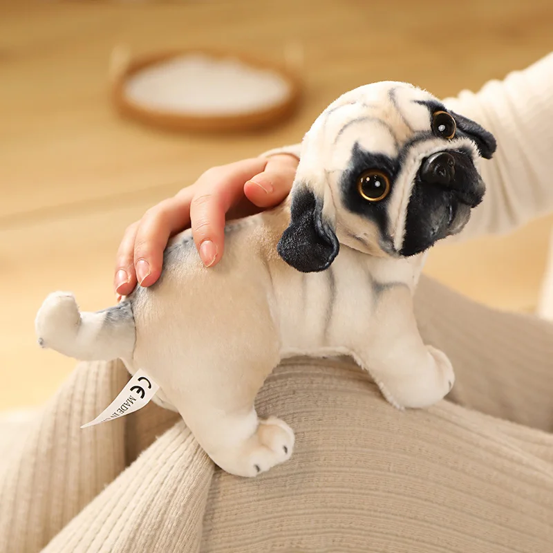 20cm lebensechte stehende Mops Miguel Bulldogge Plüschtiere weiche ausgestopfte Tiere Puppen Geburtstag Weihnachts geschenke für Kinder Kind Drops