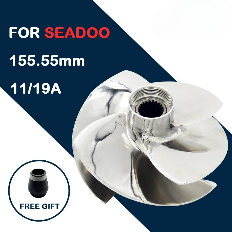 Fit Seadoo SR-11/19A Jet Ski Impeller GTI/SE 130 / GTI SE 170 / GTX 170 / WAKE170 / FISH PRO 170 4 Blades 155.5mm Replaced Solas
