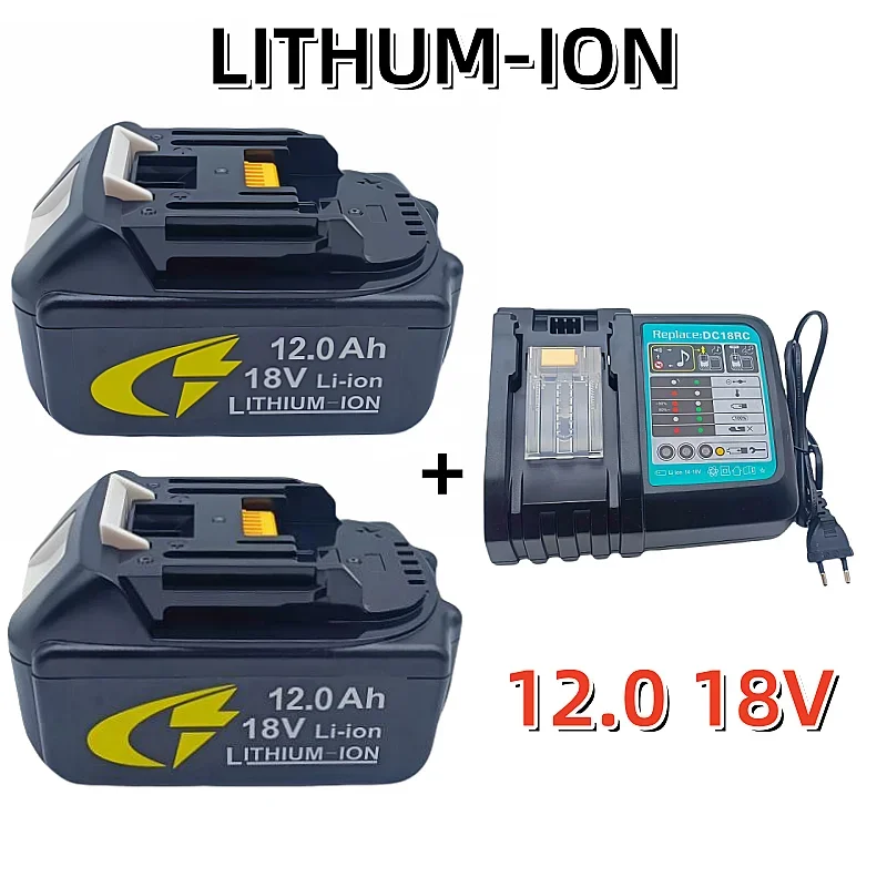 

For 18V 12000mAh 12.0Ah Rechargeable Power Tools Battery with LED Li-ion Replacement LXT BL1860B BL1860 BL1850