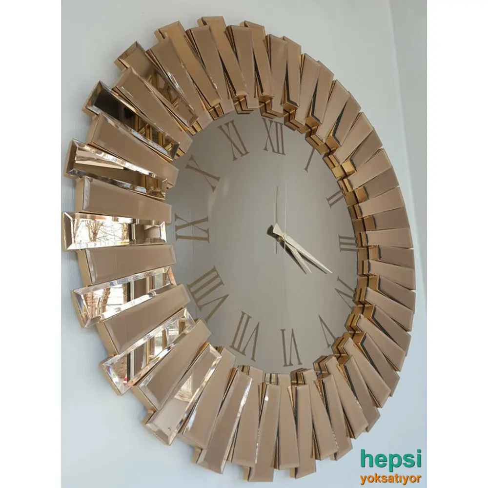 

Solar Roman Gold Bronze Gold Bronze Decorative Mirrored Wall Clock