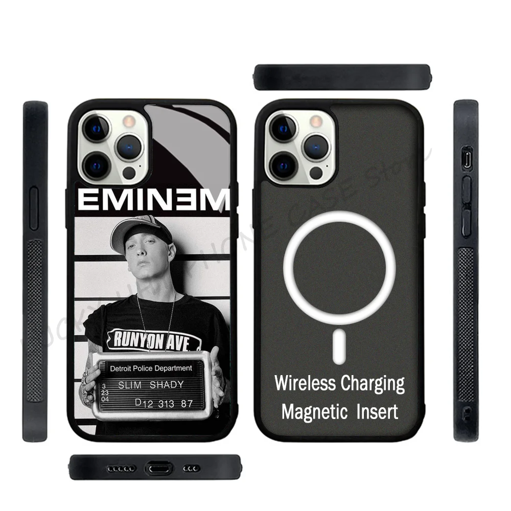 

Rapper Phone Case Strong Magnetic For IPhone 15 14 13 Pro Max 11 12 Mini E-Eminem For Magsafe