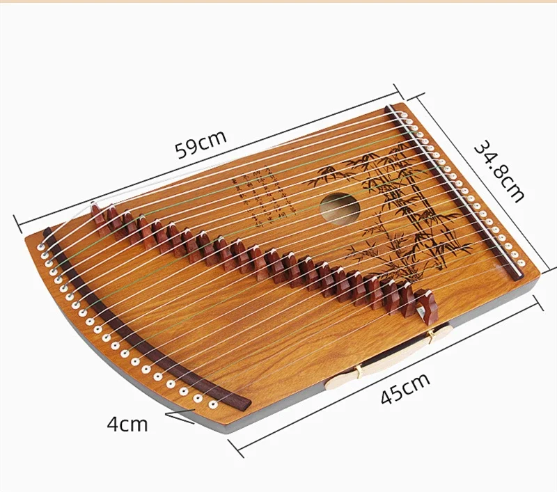 

Hooqu Traditional Chinese Musical Instrument Zither 21 String Guzheng For Beginners With Carry Case And Free Gifts