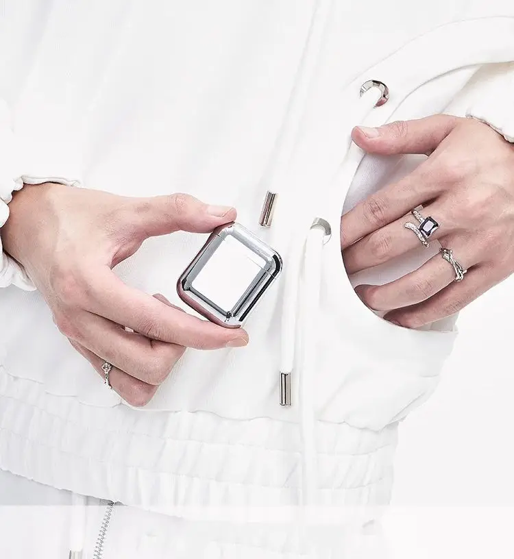 Elegant Mini Flip Kerosene Lighter - Earphone Inspired Ideal Gift for Him Premium Brass with Lustrous Silver Finish