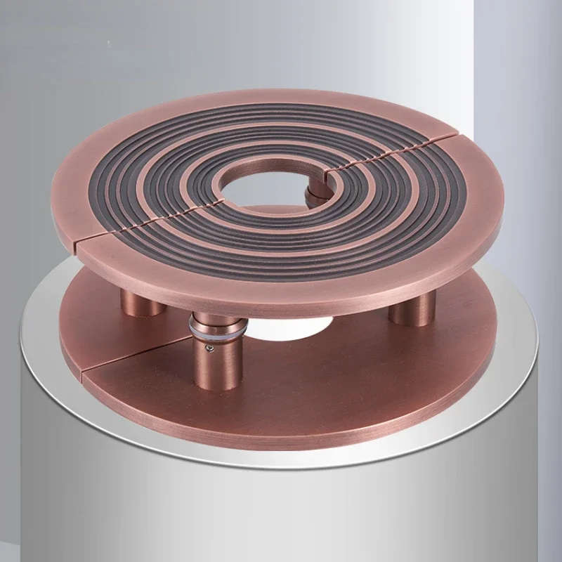 

Vortex glass door, semi-circular wooden door handle, red antique copper with or without frame, handrail, large handle door,