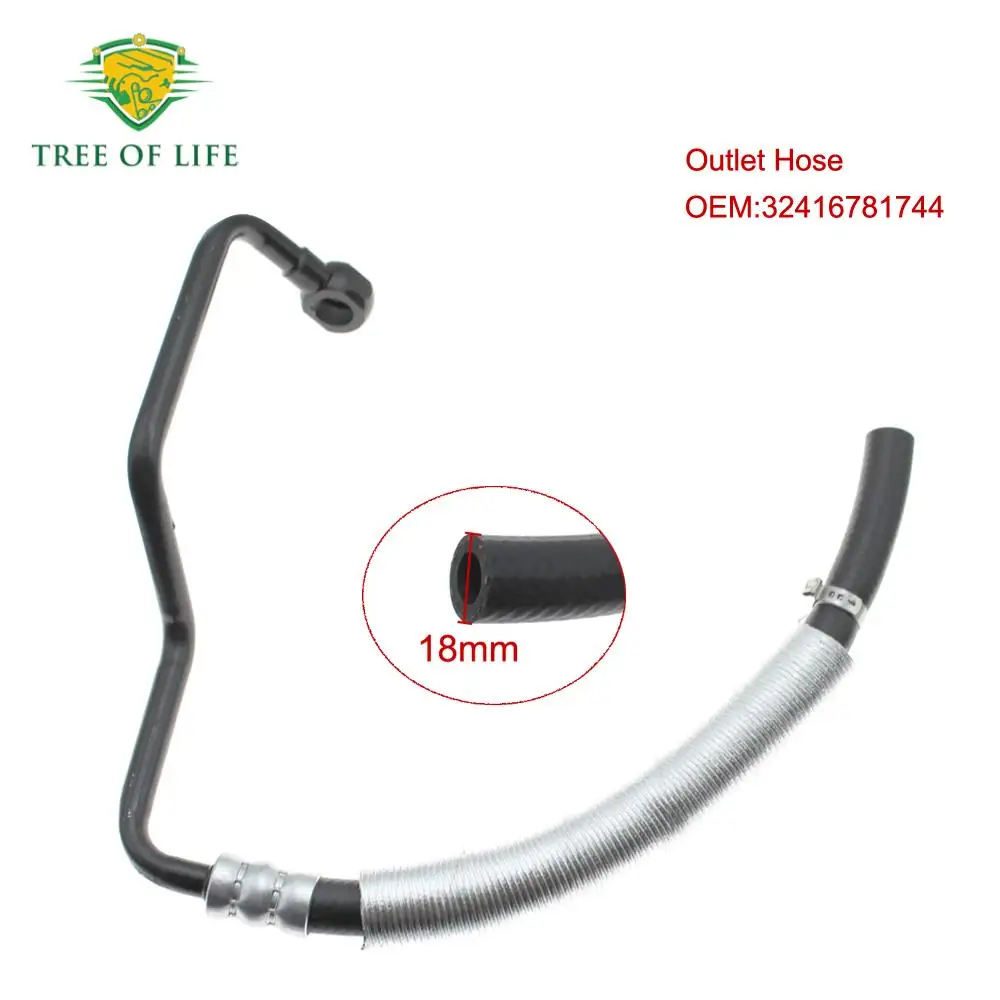 Power Steering Return Line Hose Inlet Outlet Hose For Mini Cooper 1.6L 2002-2008 OEM# 32416781744 32416754498