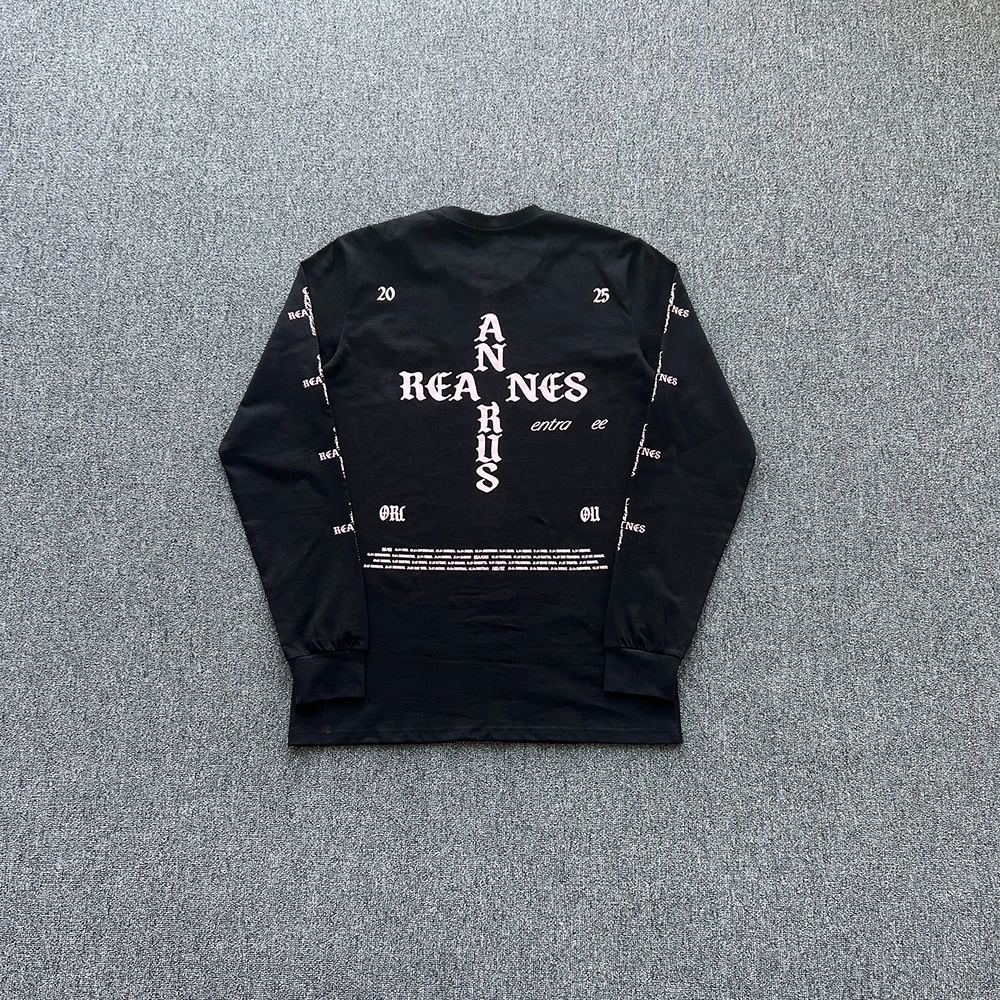 

SY-162 Tour Merch унисекс хлопковая футболка с длинными рукавами для бега, футболка с капюшоном, спортивный костюм, удобная мужская и женская одежда Cee