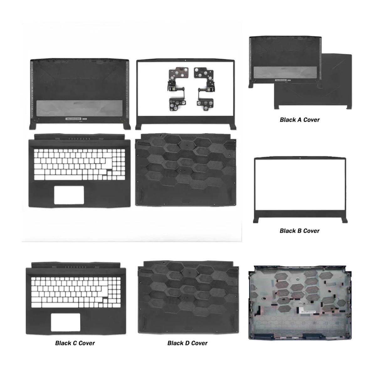 New For Bravo 15 MS-158K 158N 158M 158P Notebook Laptop Screen Back Cover Front Bezel Palmrest Upper Bottom Case HInges Replace