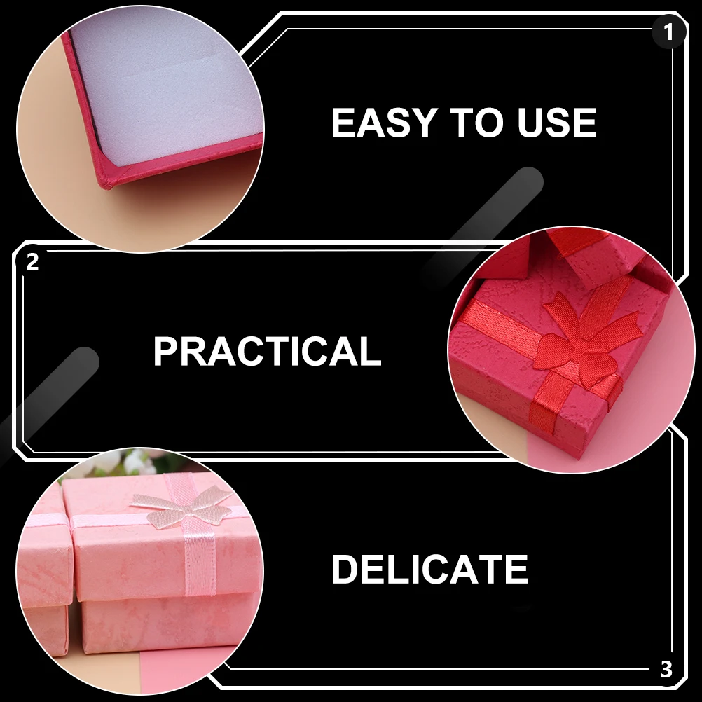 

36pcs Jewelry Boxes Earring Container Organizer Strong Paper Necklace Bracelet Ring Display Home Use Storage Solution