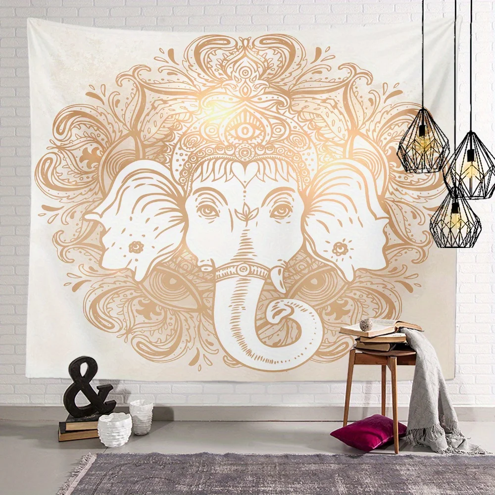 

Elegant Elephant Tapestry Background Cloth Hanging Cloth Bedroom Bedside Decorative Wall Cloth Rental Dormitory Tapestry