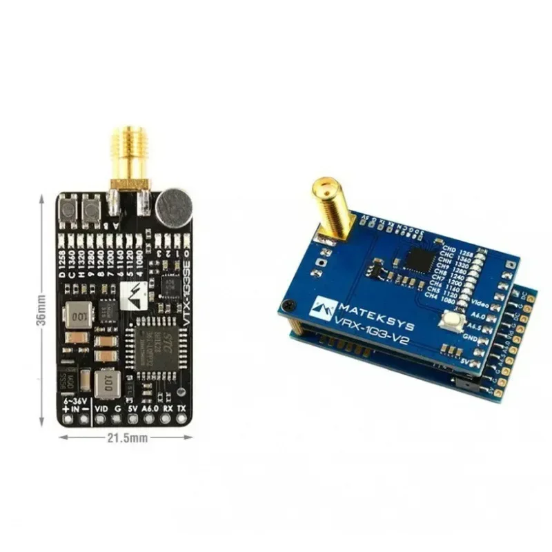 Matek 1.2GHz 1.3GHz VTX-1G3SE Transmitter VRX Receiver Module Long Range FPV Drone Video Transmission System High Quality Signal