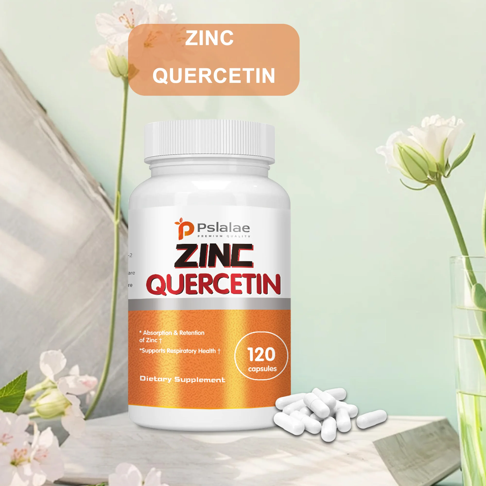 Zinc Quercetin - Antioxidant, Heart, Skin and Immune Support, Respiratory Health - 120 Capsules