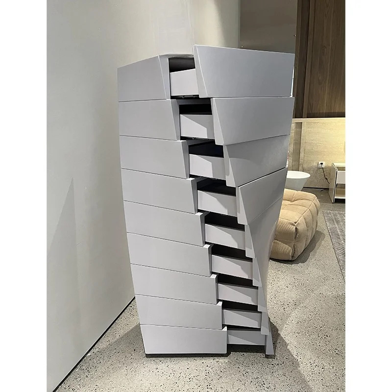 Modern white solid sideboard living room buffer rail drawer locker hotel furniture configuration
