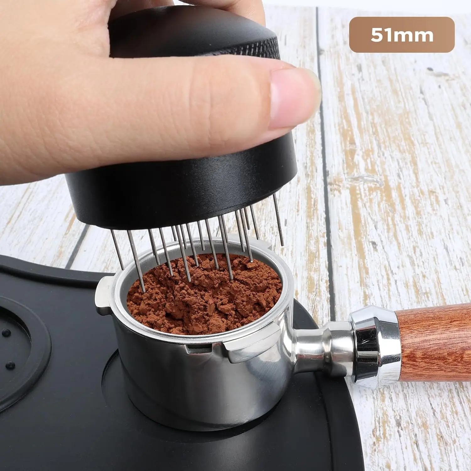 Coffee Distributor Espresso Portafilter Adjustable 3 Angled Slopes Palm Tamper Espresso Distribution Tool Coffee Accessories