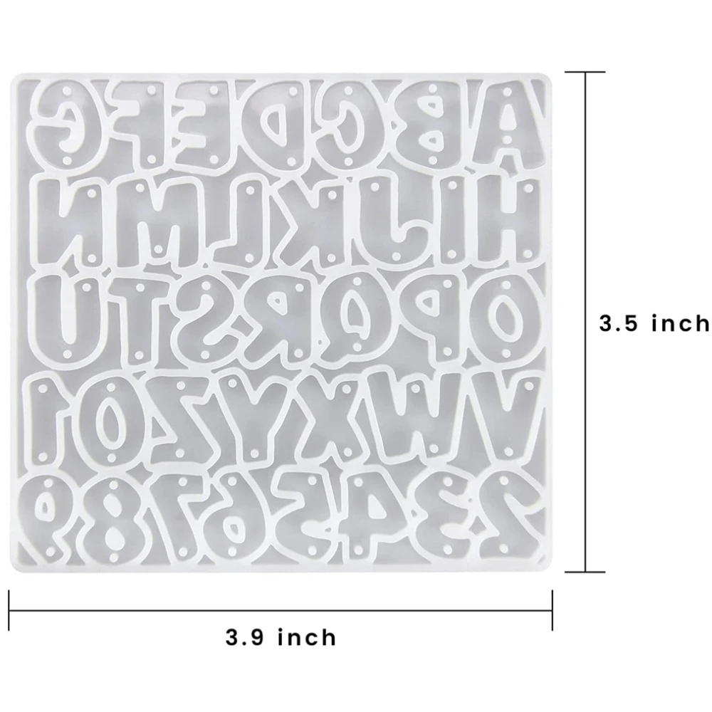 Alphabet Letter Number Earring Epoxy Resin Silicone Casting Mold for DIY Pendant KeyChain Jewelry Craft Making Accessories Tool