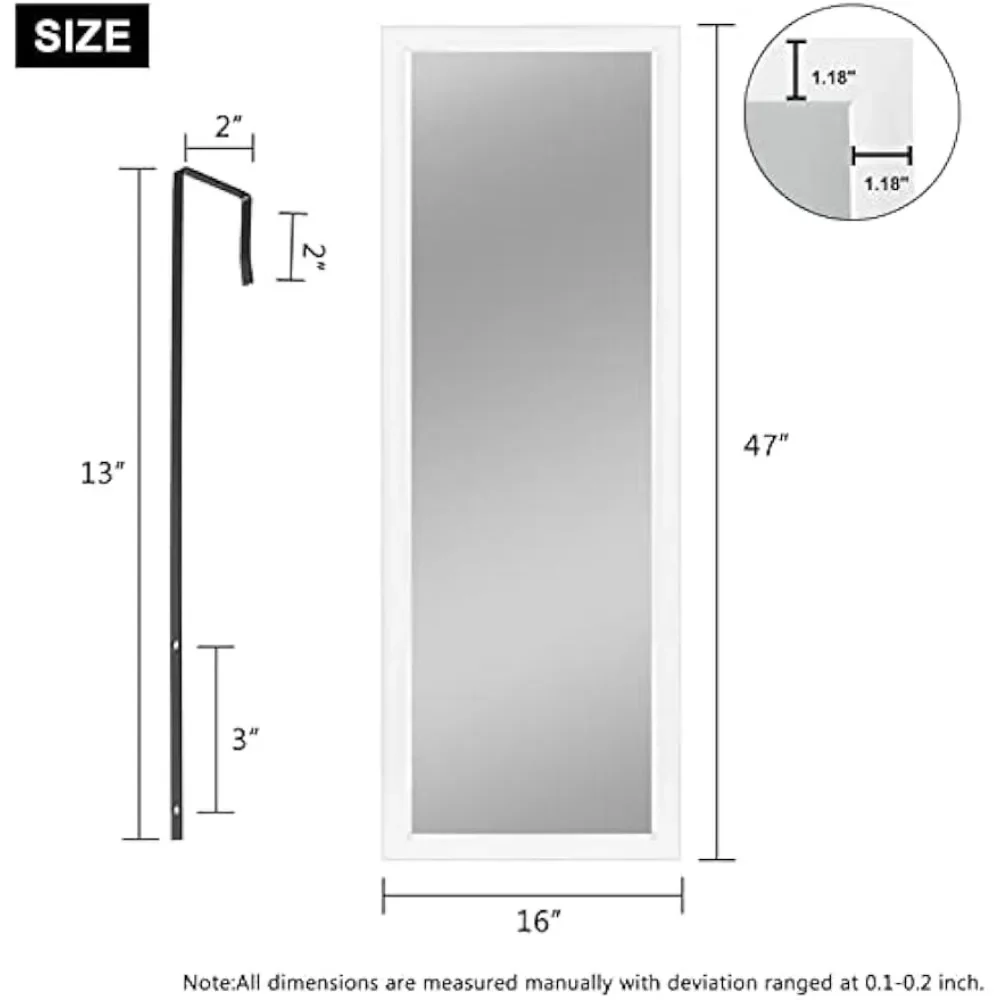 The Door Mirror Full Length Mirror Hanging Over Door Or Leaning Against Wall Or Mounted On Wall|