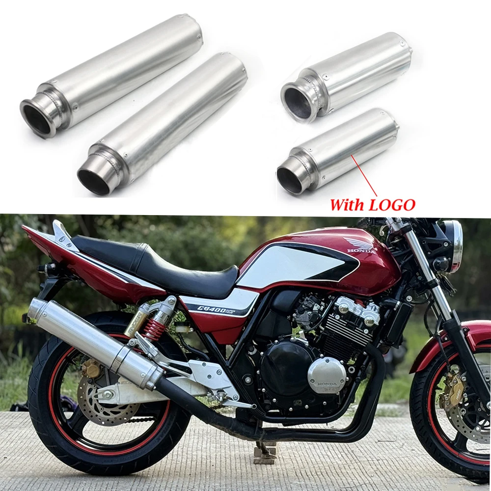 For GSXR ZX6R ZX10R CB400 CB500F Universal Motorcycle Exhaust Pipe Muffler Escape Moto For GSXR ZX6R ZX10R CB400 CB500F CB500X C