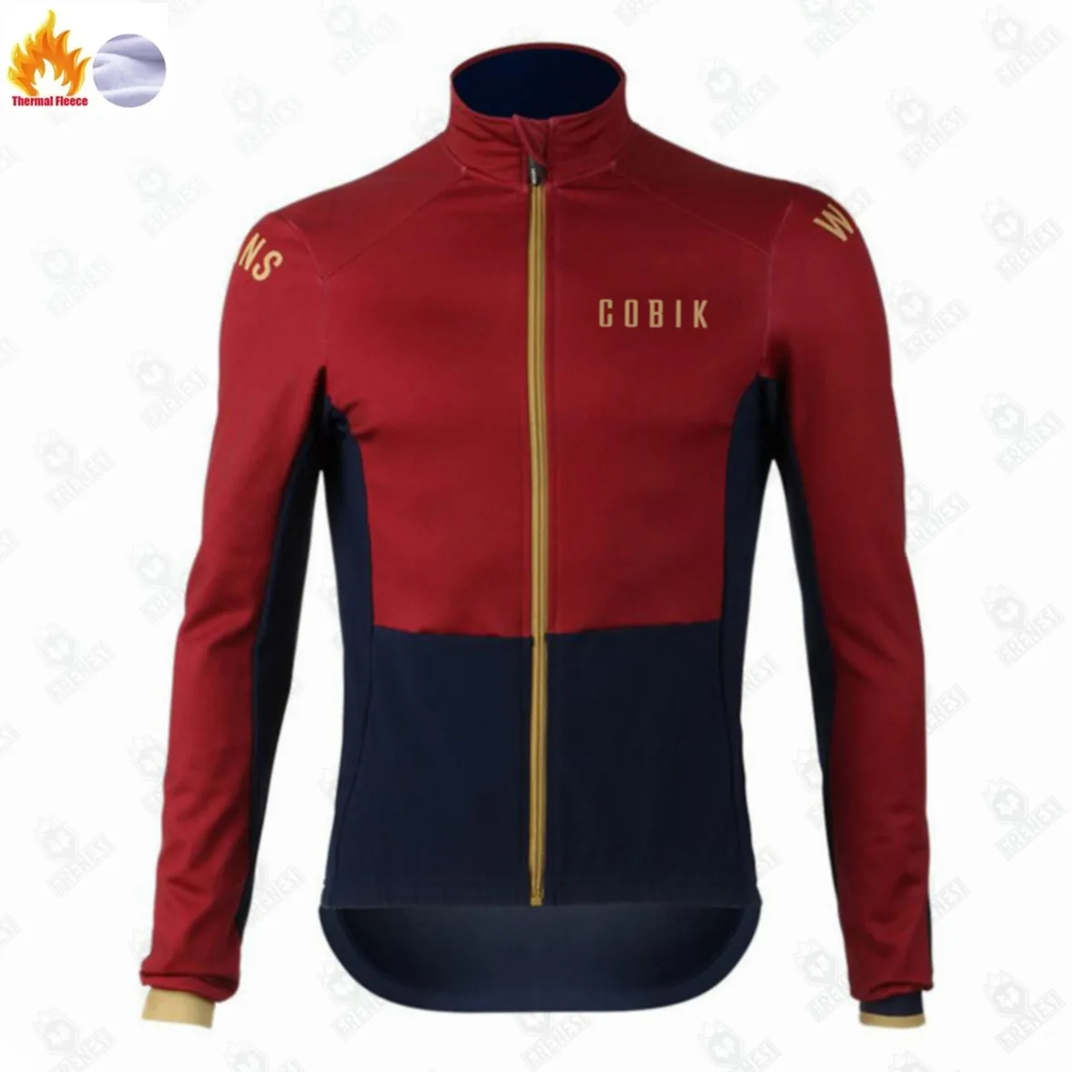 Cobik Winter Cashmere Top Jacket Men Pro Long Sleeve Sport Jersey Bicycle Fleece Cycle Printed Uniform Bike Road Ciclismo Hombre