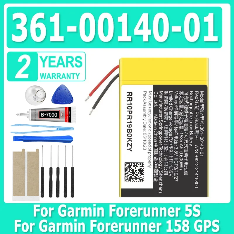 New Watch Battery 361-00140-01 For Garmin Forerunner 55 Forerunner 158 GPS watch Replacement Battery + Tools