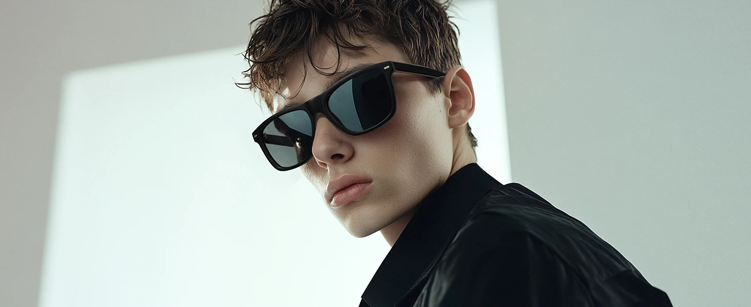 ZENOTTIC Fashion Square Polarisierte Sonnenbrille UV400-Schutz Acetat-Sonnenbrille Klassisches Design Schatten für Damen Herren – Detail 2